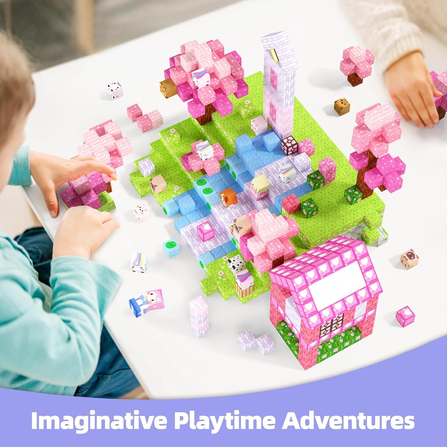 Einhorn-Magnetbausteine - 100 Teile